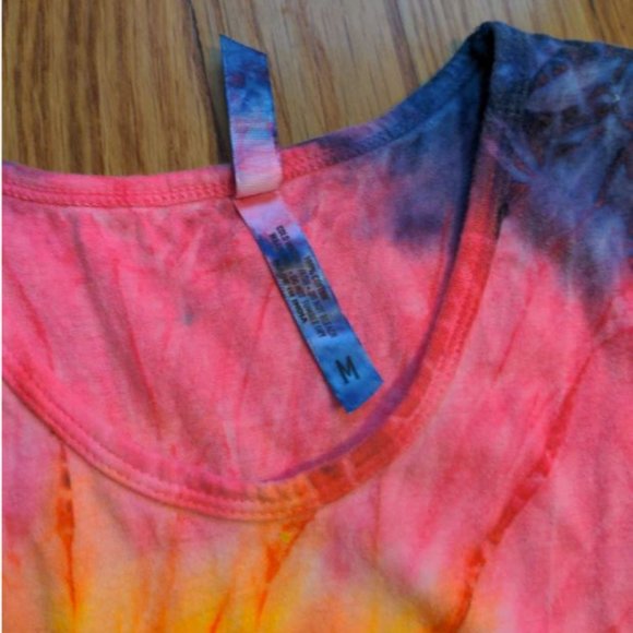 Jamaica Fringe Tye Tie Dye Dress Toddler 3t -4t rainbow swirl tropical vacation - Picture 3 of 4